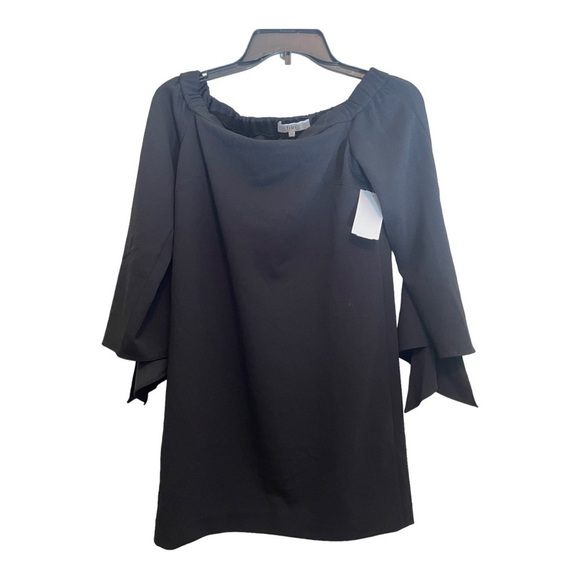 Tibi Structured Crepe Off-the-Shoulder Dress black - Picture 5 of 12